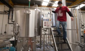 Brewmaster Ernesto Herrera Operating La Bru's PKW Brewhouse